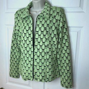 Rafael Sport Spring Green/Black Lightweight Zip Blazer  S